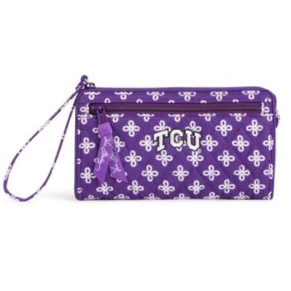 VERA BRADLEY - Collegiate Front Zip Wristlet-TCU